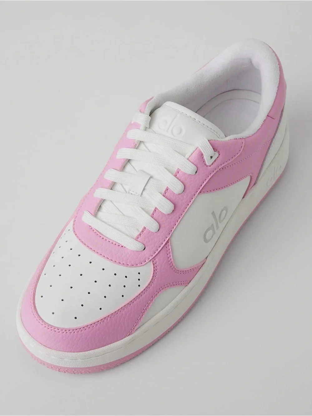ALO Yoga Women’s Pink and White Low-Top Sneakers